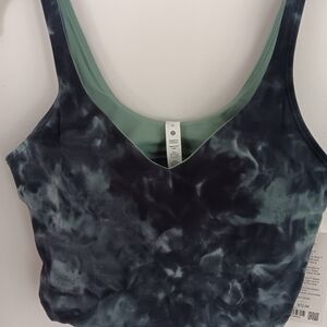 LULULEMON ALIGN Cropped TANK Top Diamond Dye Teal/Green Size 10 NWT